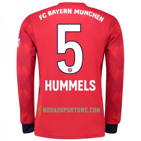 Koszulka Bayern Monachium Hummels 5 Domowe Stroje Piłkarskie 2018/19 Długi Rękaw